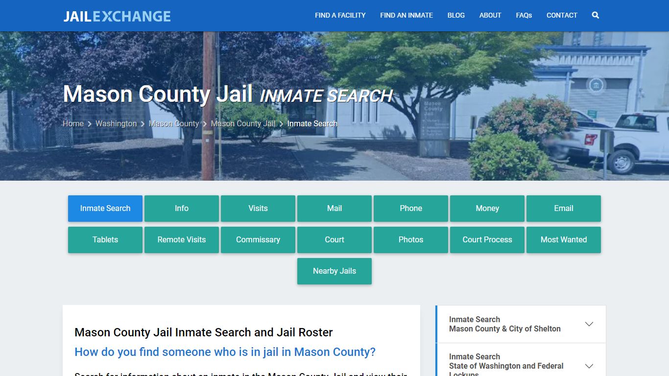 Inmate Search: Roster & Mugshots - Mason County Jail, WA
