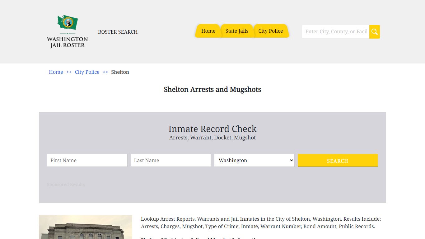 Shelton Arrests and Mugshots | Jail Roster Search