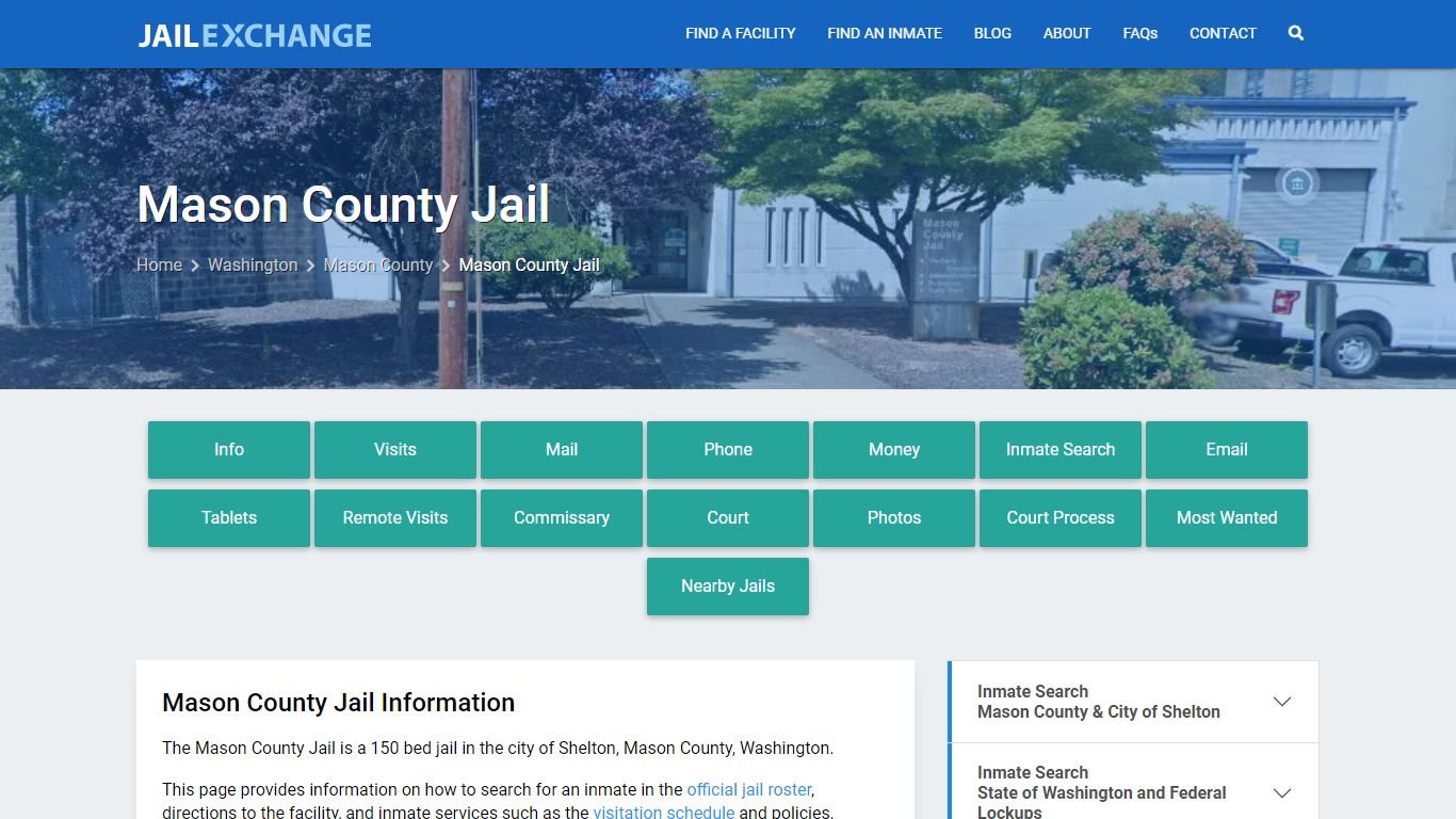 Mason County Jail, WA Inmate Search, Information
