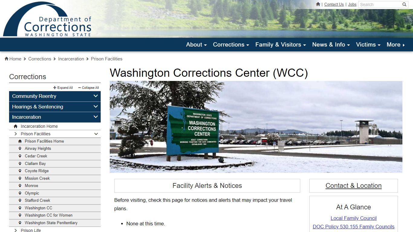 Washington Corrections Center (WCC) - Washington State Department of ...