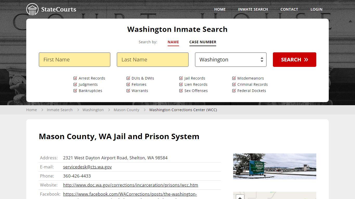 Mason County, WA Jail and Prison System - State Courts